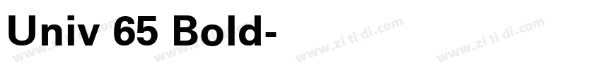 Univ 65 Bold字体转换